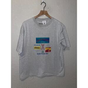 Vintage Muskie Country Shirt Sioux Lookout Ontario Water Nature Gap 90s Tee M